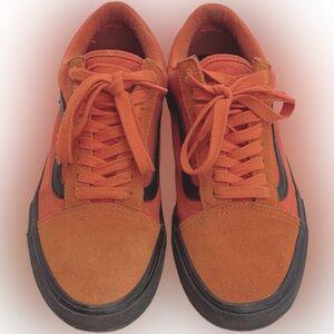 Vans Men's Pro Cush Vibrant Orange and Black Sneakers Sz 8.5